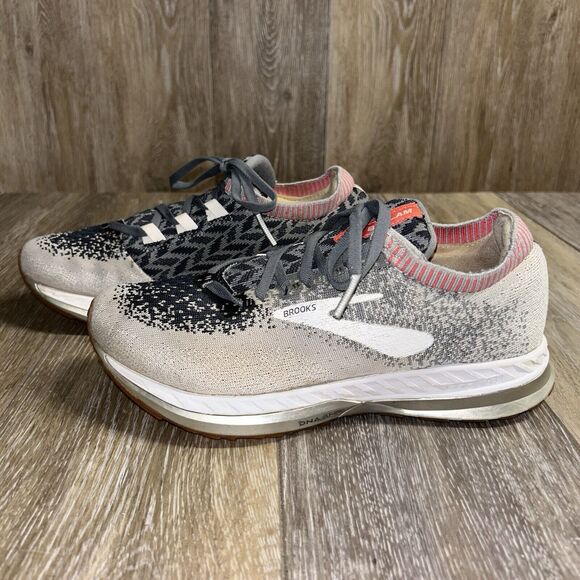 Brooks Womens US Size 7 Bedlam 1202721B137 Gray Coral Pink Running Sneaker Shoes - Picture 7 of 12
